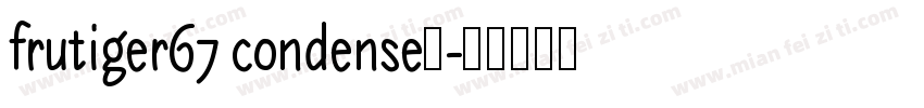 frutiger67 condense粗字体转换